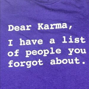 Purple Graphic 😂 Karma Tee